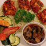 Spicy Chicken Kababs plate